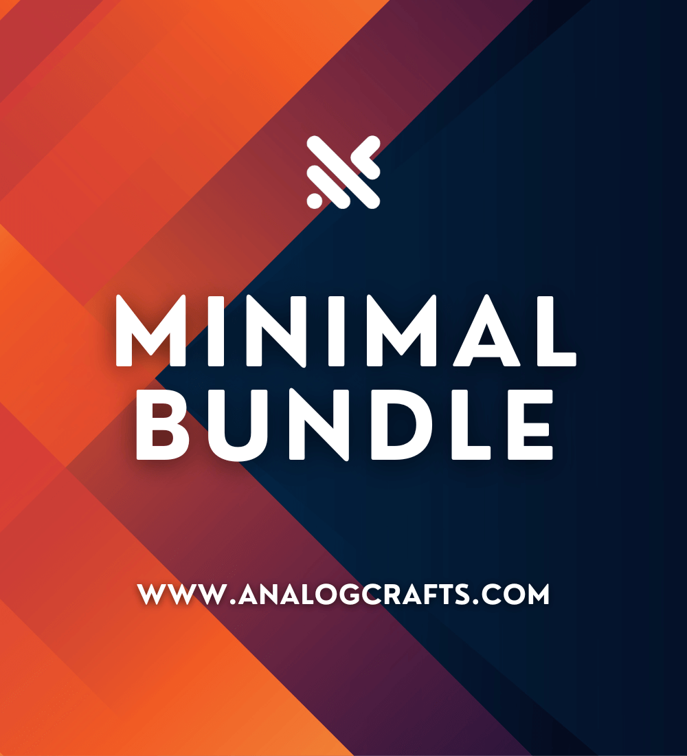 Minimal Bundle graphic showcasing high-quality samples for minimal and deep tech music production.