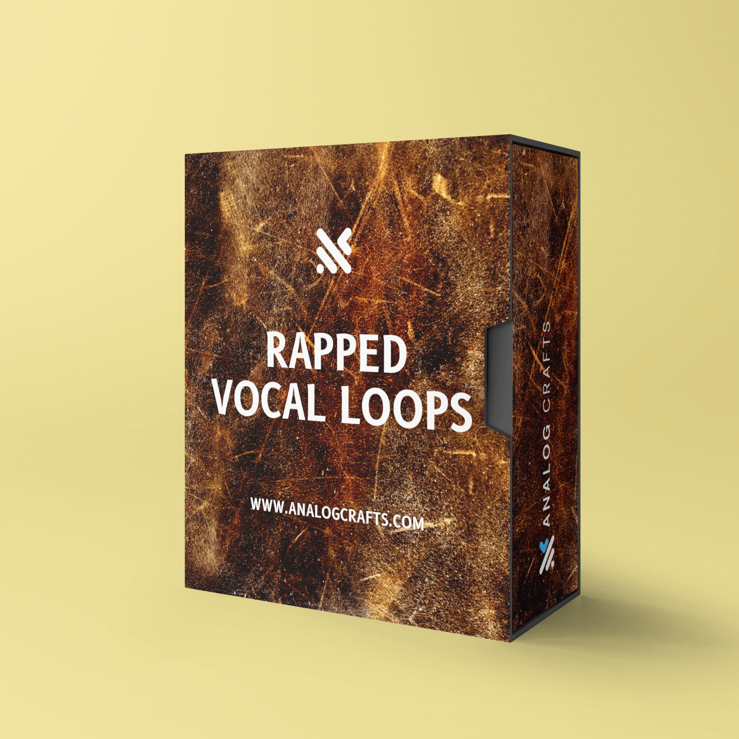 Rap Vocal Loops product box featuring groovy and energetic vocal samples for house music production.