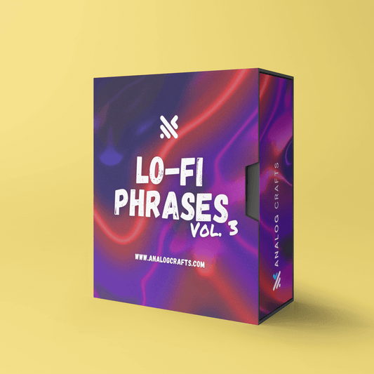 Lo-Fi Phrases Vol. 3 product packaging featuring vibrant colors and stylish design.